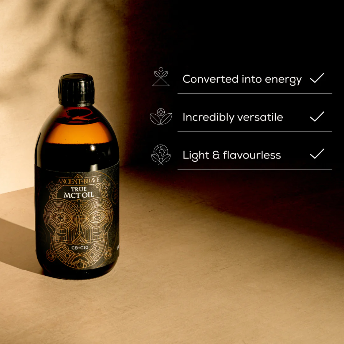 Ancient + Brave True MCT Oil, 500ml Bottle