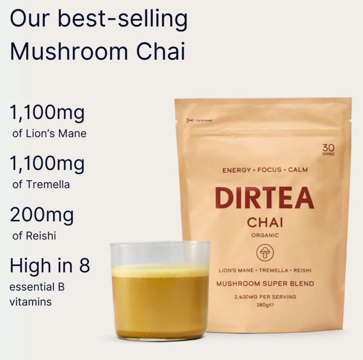 DIRTEA Chai - Energy, Focus, Calm