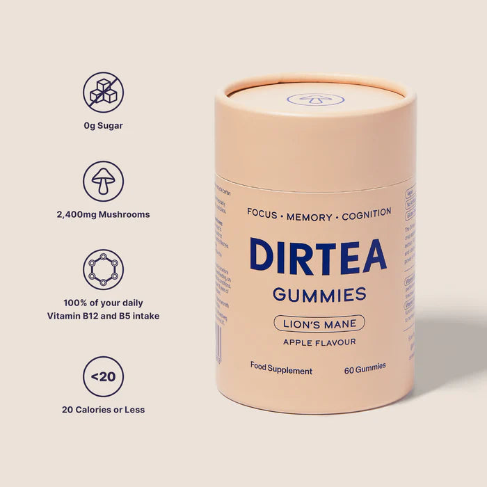 DIRTEA Lion’s Mane Gummies – Focus, Memory & Digestion