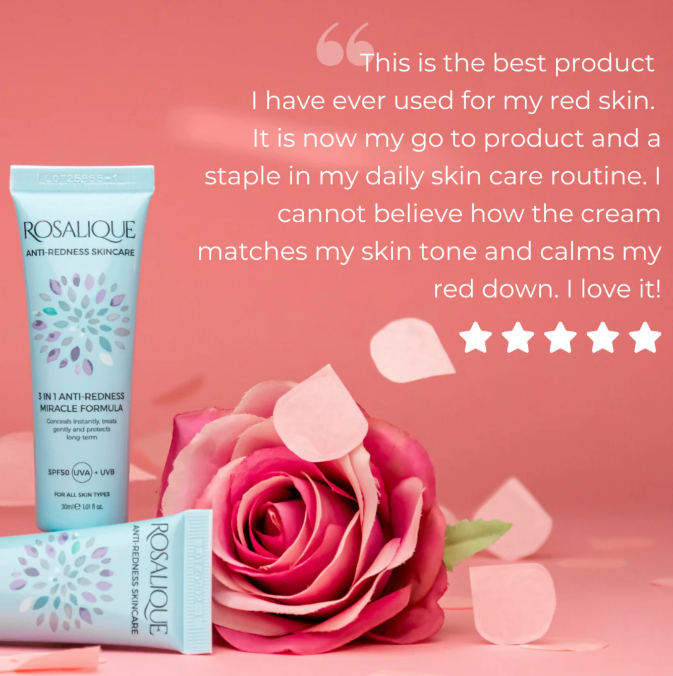 Rosalique 3 in 1 Anti-Redness Miracle Formula SPF50