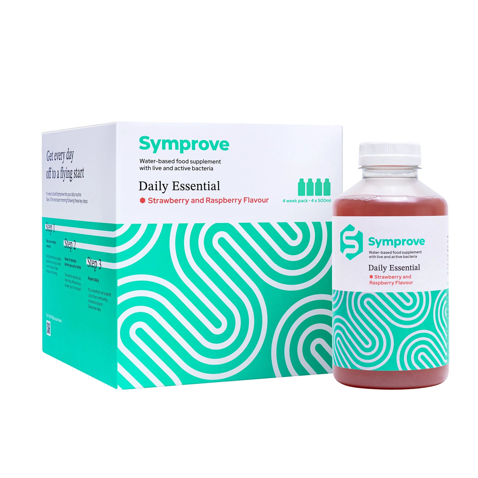 Symprove Strawberry and Raspberry – 4 week pack – 4x500ml
