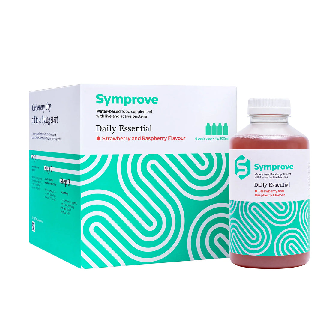 Symprove Strawberry and Raspberry – 4 week pack – 4x500ml