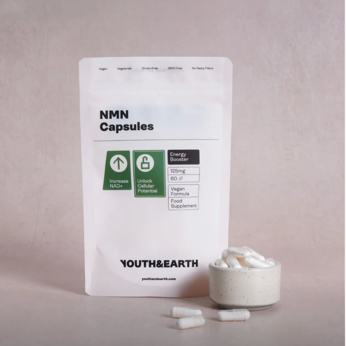NMN (Nicotinamide Mononucleotide) 250mg, 60 capsules