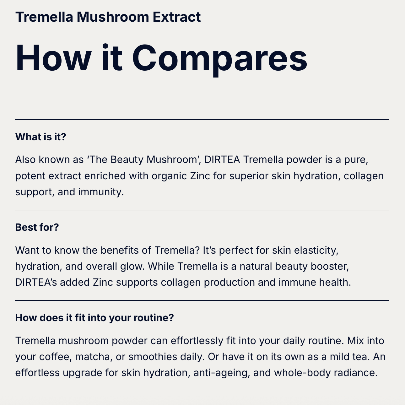 DIRTEA Tremella Beauty Powder - Large Pouch (120 servings)