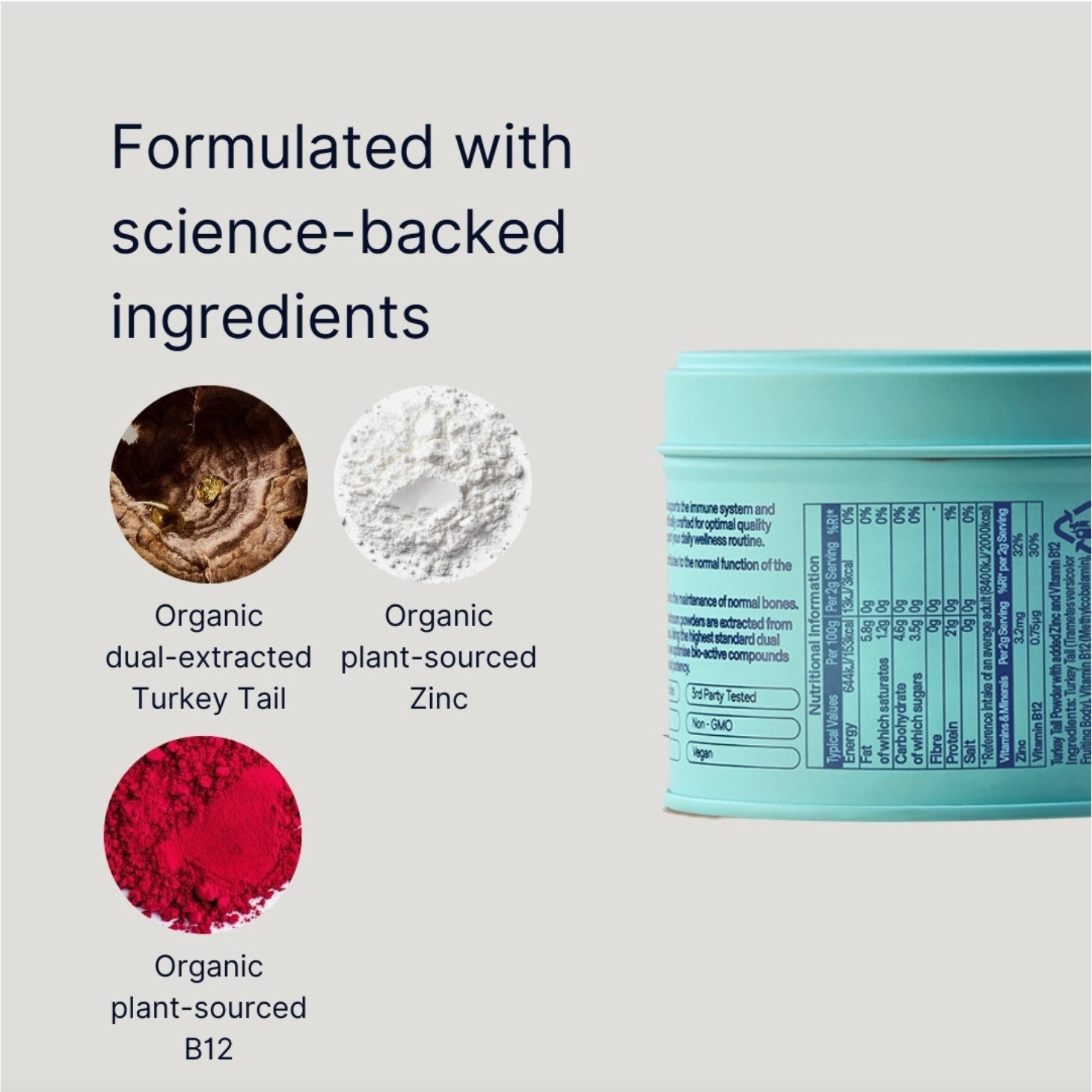 DIRTEA Turkey Tail Mushroom Powder